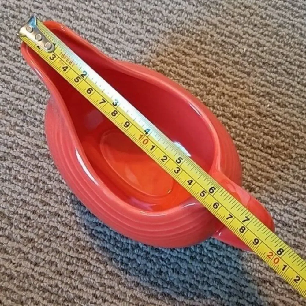Fiestaware Fiesta Gravy Sauce Boat Dish Poppy Orange 18.5 OZ CONTAINER CERAMIC